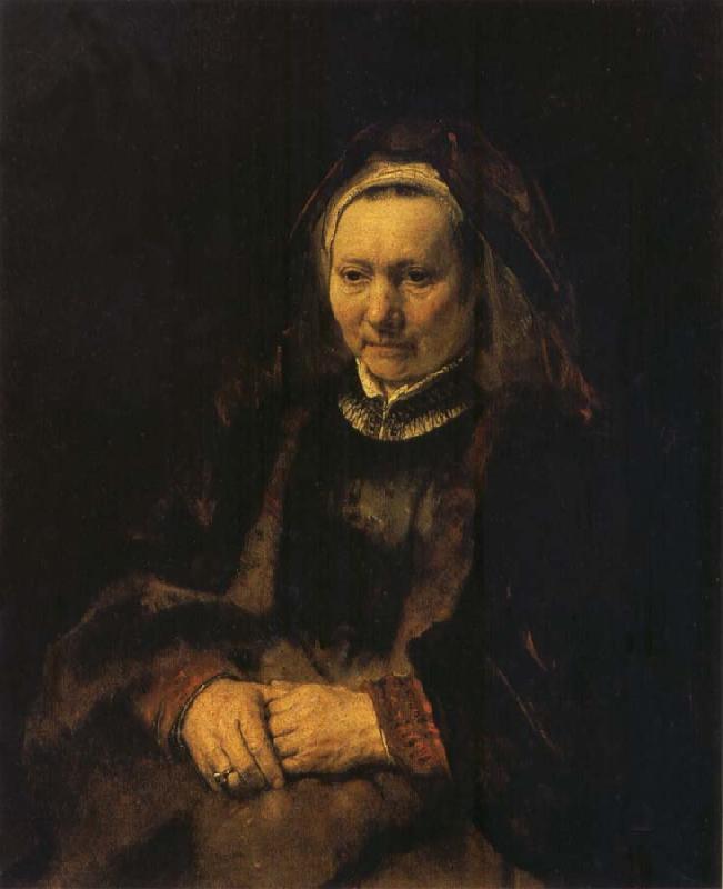 REMBRANDT Harmenszoon van Rijn Portrait of an Old Woman Germany oil painting art